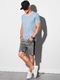 Ombre T-shirt męski bawełniany S1385 - jasnoniebieski S 1