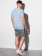 Ombre T-shirt męski bawełniany S1385 - jasnoniebieski S 2