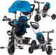 MalPlay Rowerek Trójkołowy Dziecięcy Multifunkcyjny Obracany Niebieski 3w1 1
