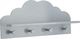 Atmosphera Szary wieszak ścienny Cloud z półką 1