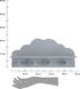 Atmosphera Szary wieszak ścienny Cloud z półką 2