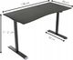Biurko Zdesk AD-114 B/W/G Brązowe 138 cm x 68 cm 8