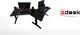 Biurko Zdesk CB-STL/W-Pp/W-GN/W Białe 138 cm x 68 cm 10