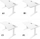 Biurko Zdesk CB-STL/W-Pp/W-GN/W Białe 138 cm x 68 cm 3