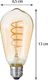 Atmosphera Bursztynowa żarówka LED Tear Twisted 2W E27 2