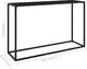 vidaXL Stolik konsolowy, czarny, 120x35x75 cm, szkło hartowane 5
