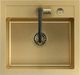 Zlewozmywak Steiner ART JOHNNY 110 (50x47x18,5) Steingran Art Gold z syfonem manualnym, baterią Maggie PVD i zaślepką - złoty 2