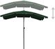 vidaXL Parasol ogrodowy na słupku, 200x130 cm, zielony 4