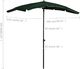 vidaXL Parasol ogrodowy na słupku, 200x130 cm, zielony 5