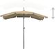 vidaXL Parasol ogrodowy na słupku, 200x130 cm, kolor taupe 5