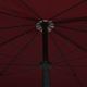 vidaXL Parasol ogrodowy na słupku, 200x130 cm, bordowy 1