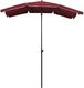 vidaXL Parasol ogrodowy na słupku, 200x130 cm, bordowy 2