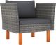 vidaXL Sofa ogrodowa polirattan i lite drewno eukaliptusowe 1