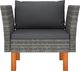 vidaXL Sofa ogrodowa polirattan i lite drewno eukaliptusowe 1