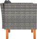 vidaXL Sofa ogrodowa polirattan i lite drewno eukaliptusowe 2