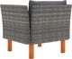 vidaXL Sofa ogrodowa polirattan i lite drewno eukaliptusowe 3