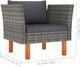 vidaXL Sofa ogrodowa polirattan i lite drewno eukaliptusowe 5