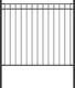 vidaXL Ogrodzenie stalowe do ogrodu, 1,7 x 0,8 m, czarne 1
