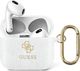 Guess Etui ochronne GUA3UCG4GT Transparent Glitter Collection do AirPods 3 białe 2