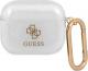 Guess Etui ochronne GUA3UCG4GT Transparent Glitter Collection do AirPods 3 białe 1