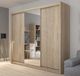 Topeshop SZAFA FARO DRZWI PRZESUWNE LUSTRO 235CM DĄB SONOMA 4