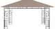 vidaXL Altana z moskitierą i sznurem lampek, 4x3x2,73 cm, kolor taupe 5