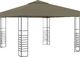 vidaXL Altana ze sznurem lampek, 3x3 m, taupe, 180 g/m 2