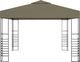 vidaXL Altana ze sznurem lampek, 3x3 m, taupe, 180 g/m 3