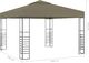vidaXL Altana ze sznurem lampek, 3x3 m, taupe, 180 g/m 8