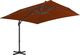 vidaXL Wiszący parasol na słupku aluminiowym, terakotowy, 300x300 cm 3