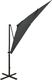 vidaXL Parasol wiszący z lampkami LED i słupkiem, antracytowy, 250 cm 3