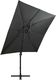 vidaXL Parasol wiszący z lampkami LED i słupkiem, antracytowy, 250 cm 4