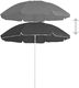 vidaXL Parasol ogrodowy na stalowym słupku, antracytowy, 180 cm 2