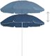 vidaXL Parasol ogrodowy na stalowym słupku, niebieski, 180 cm 2