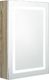 vidaXL Szafka łazienkowa z lustrem i LED, biel i dąb, 50x13x70 cm 2