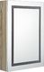 vidaXL Szafka łazienkowa z lustrem i LED, biel i dąb, 50x13x70 cm 3