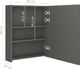 vidaXL Szafka łazienkowa z lustrem i LED, antracytowa, 50x14x60 cm 7