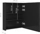 vidaXL Szafka łazienkowa z lustrem i LED, lśniąca czerń, 50x14x60 cm 7