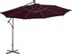 vidaXL Parasol wiszący z lampkami LED, bordowy, 350 cm 1