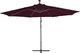 vidaXL Parasol wiszący z lampkami LED, bordowy, 350 cm 2