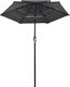 vidaXL 3-poziomowy parasol na aluminiowym słupku, antracytowy, 2 m 2