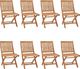 vidaXL Składane krzesła ogrodowe, 8 szt., lite drewno tekowe 1