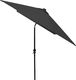 vidaXL Parasol z lampkami LED, na stalowym słupku, czarny, 2x3 m 6