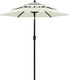 vidaXL 3-poziomowy parasol na aluminiowym słupku, piaskowy, 2 m 1