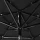 vidaXL 3-poziomowy parasol na aluminiowym słupku, czarny, 2 m 1