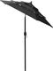vidaXL 3-poziomowy parasol na aluminiowym słupku, czarny, 2 m 3