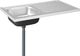 Zlewozmywak vidaXL  kuchenny z ociekaczem, srebrny, 1000x600x155 mm, stal 5