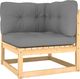 vidaXL 3-osobowa sofa ogrodowa z poduszkami, lite drewno sosnowe 3