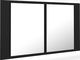 vidaXL Szafka górna z lustrem i LED 80cm czarna (804965) 2