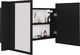 vidaXL Szafka górna z lustrem i LED 80cm czarna (804965) 7